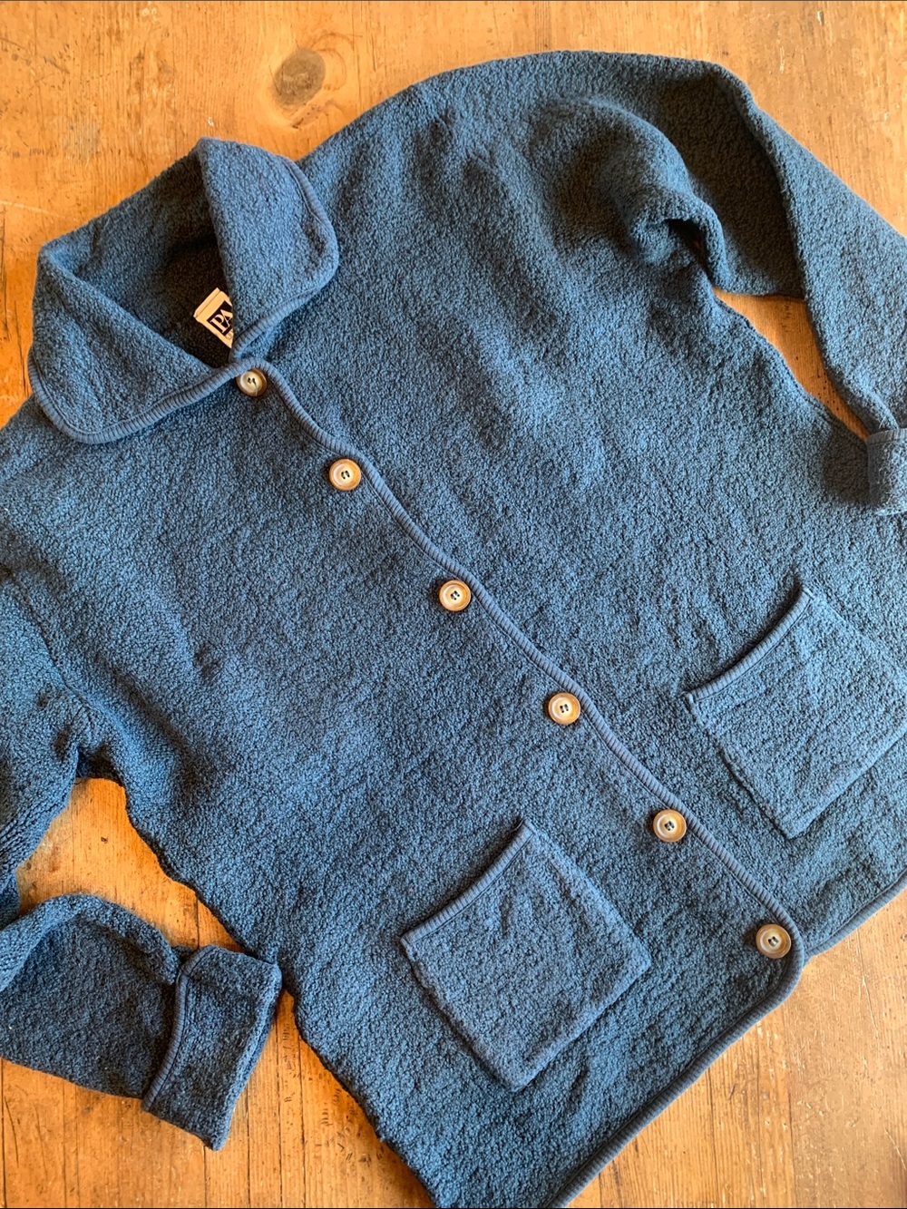 PA Company 1990’s Women’s Navy Blue Button-Up Cotton Cardigan - Picture 11 of 16